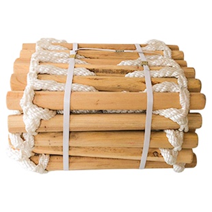 木棍绳梯软梯工程安全检查用下井施工梯子高空作业尼龙绳方木爬梯