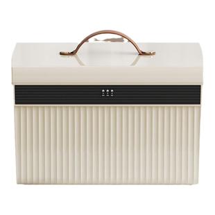 带锁收纳箱密码收纳盒家用贵重物品隐私文件储物盒手提证件保管箱