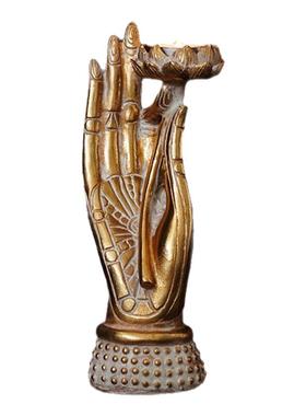 掌上莲花复古做旧烛台