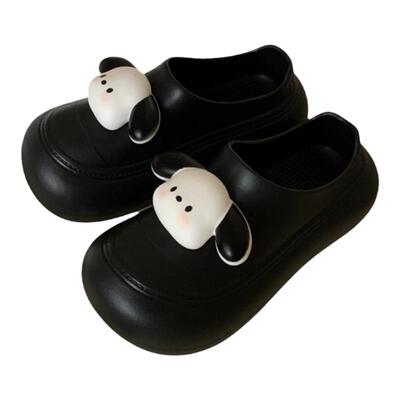 细细条百搭时尚可爱狗狗大头鞋