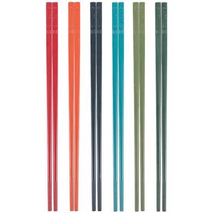 【自营】双立人筷子家用高端抗菌防滑餐具专色专用餐具公筷6双装