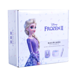 迪士尼冰雪奇缘电动文具套装礼盒一二年级开学大礼包高颜值女孩毕业季升学礼物生日套盒女童学习用品大全盲盒