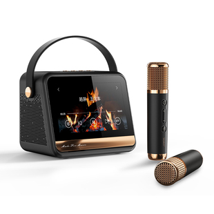 索爱GC520Pro歌词音箱户外家用k歌麦克风话筒一体家庭ktv蓝牙音响
