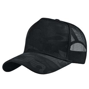 大头围迷彩高顶棒球帽男硬顶半网大码加大鸭舌帽夏透气防晒遮阳帽