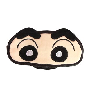 蜡笔小新眼罩可爱卡通毛绒动感超人左卫门小白学生午睡眠遮光眼罩