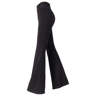 零限黑色强力收腹提臀牛仔裤女2025新款秋季外穿高腰高弹微喇叭裤