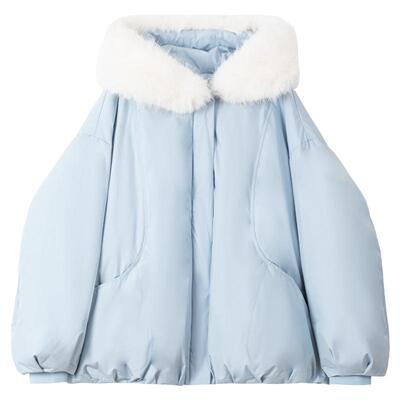 KEIKO[三防]花苞形加厚蓝色棉服