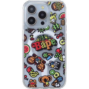 潮牌bape透明iPhone17Promax磁吸手机壳龙magsafe水果适用于16pro苹果15大嘴猴小众14套原创13新款12硬壳时尚