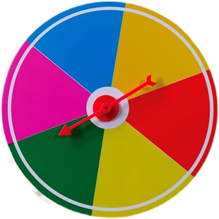 儿童娱乐游戏转盘可写可定制学习转盘转动指针迷你桌面互动转盘