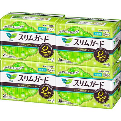 【自营】花王乐而雅瞬吸超薄触感日用无香20.5cm*4包卫生巾