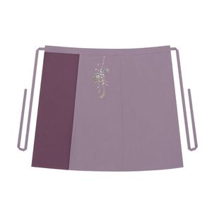 织造司[花落紫藤]原创汉服轻纱蝴蝶刺绣云肩立领对襟外套半身旋裙