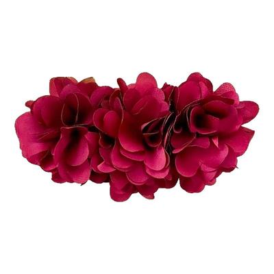 圣诞节易梦玲同款红色玫瑰花香蕉夹竖夹发量多大号高马尾抓夹发夹