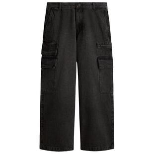 HM男装牛仔裤春季工装阔腿通勤时尚简约宽松工装潮流长裤1300919