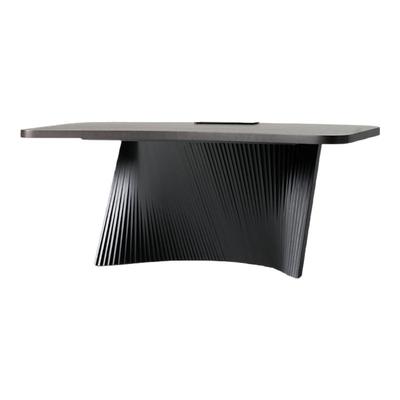 已夏格雷书桌意式极简轻奢书桌高级钢琴键书房电脑桌工作台