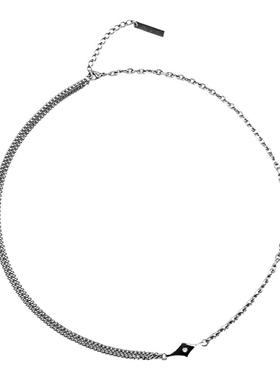 YUSTUDIO钛钢双层设计中性风项链