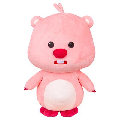 正版loopy玩偶小海狸网红露比毛绒公仔抱枕娃娃抱睡女孩生日礼物