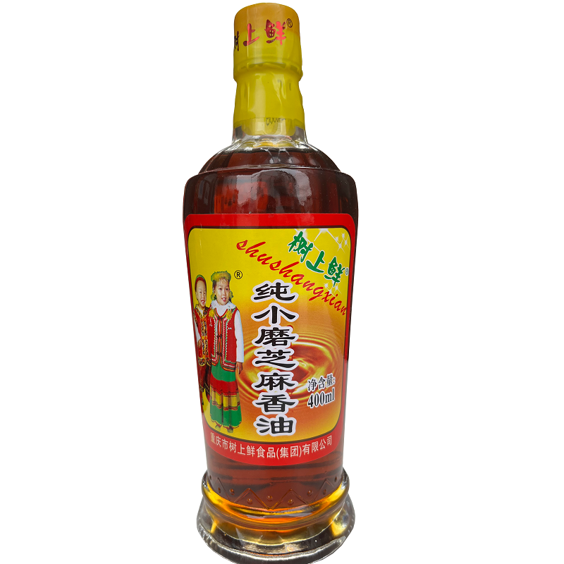 树上鲜芝麻香油400ml四川重庆火锅专用纯正小磨香油串串调味油碟