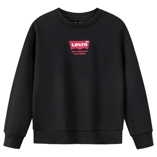 【新年马年】李维斯男童红色卫衣加绒儿童套头衫2026拜年过年衣服