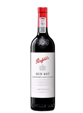 澳洲原装原瓶进口红酒奔富酒园bin407赤霞珠干红葡萄酒750ml
