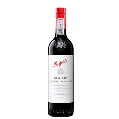 澳洲原装原瓶进口红酒奔富酒园bin407赤霞珠干红葡萄酒750ml