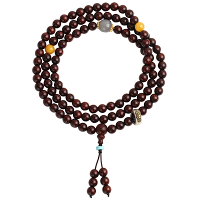 心斋堂印度高密老料小叶紫檀佛珠