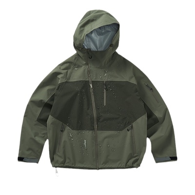 714street斜拉拼接冲锋衣