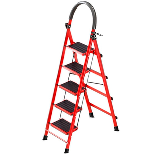 家用加厚人字梯多功能伸缩梯折叠梯踏步七步爬楼梯加高可思比梯子