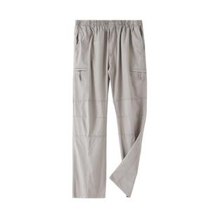 秋冬季厚款纯棉工装裤男士宽松休闲裤多口袋加大码直筒运动长裤子