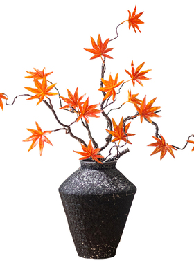 红枫叶假花仿真花摆设客厅插花
