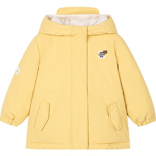 笛莎童装女童羽绒服冬季新款中童儿童女孩宝宝工装户外风衣加厚