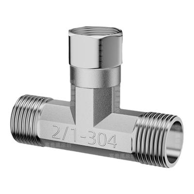 德国304不锈钢活接三通水管配件