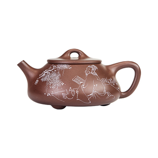 名壶秋月宜兴紫砂壶名家大师范小君全手工原矿底槽清景舟石瓢满瓢