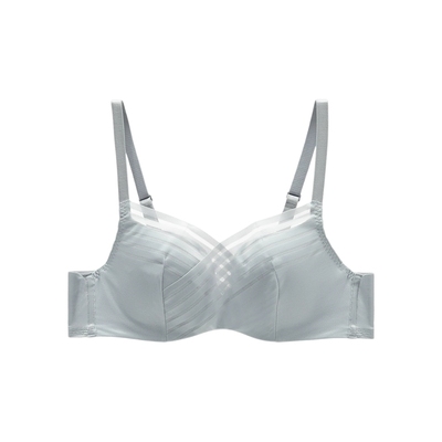 【薄模杯】E-BRA基础简约无痕网纱光面文胸薄款大胸内衣女KB00260