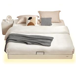 全友家居现代简约小户型1.5m无床头悬浮单人床主卧1米8双人床床架