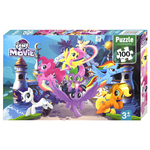 小马宝莉拼图200片卡通纸质平图3岁+男女孩儿童早教益智力玩具