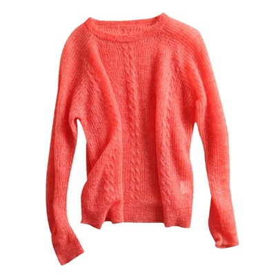 马海毛镂空薄款新宽松慵懒风毛衣