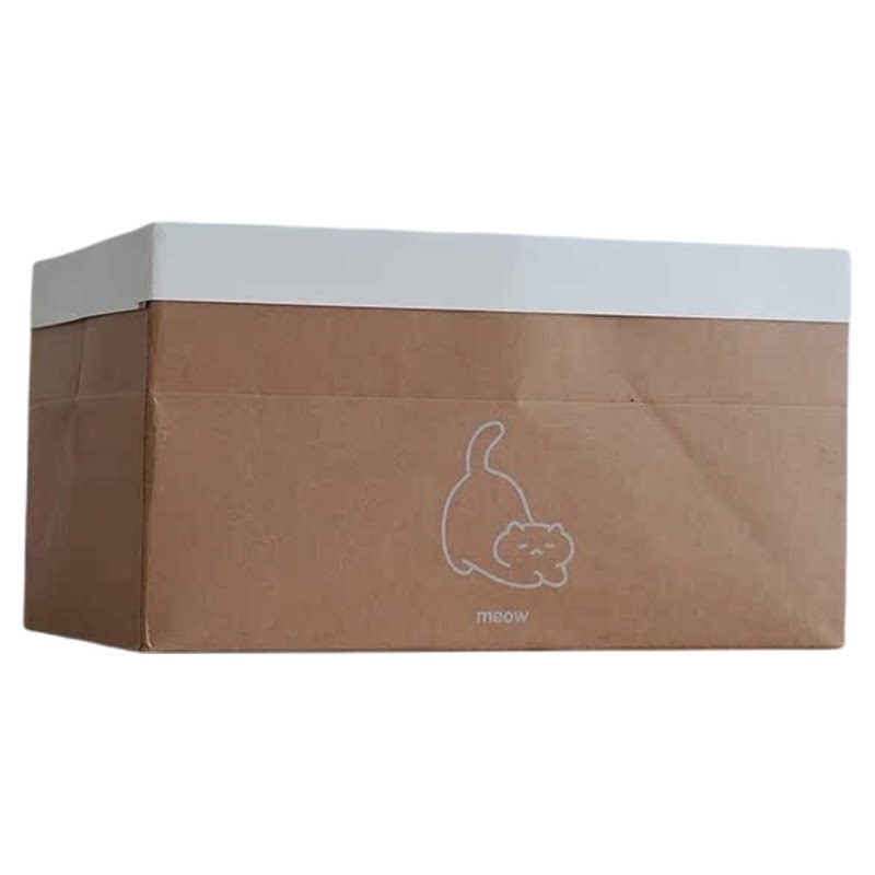 宠物猫窝瓦楞纸屋抓板一体盒子纸箱耐撕咬磨爪玩具收纳袋牛皮纸袋