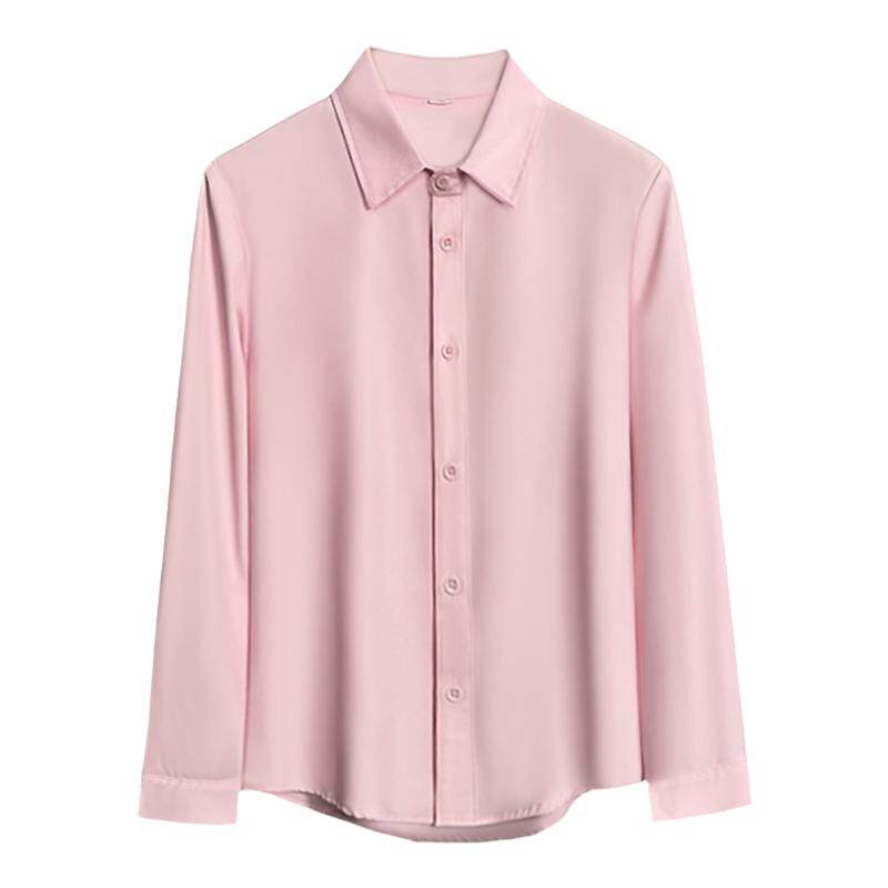 宴会衬衫礼服结婚粉红色长袖衬衣