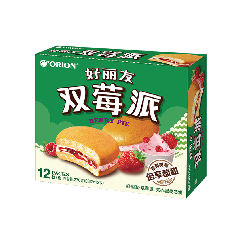 好丽友双莓派12枚276g