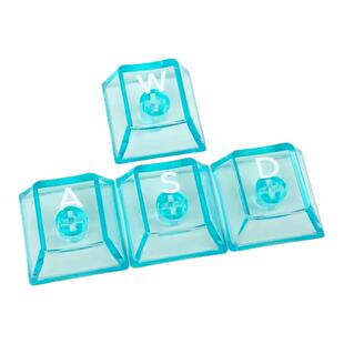 游戏透明键帽 wasd刻字彩色键帽pc键帽 机械键帽 磁轴键帽