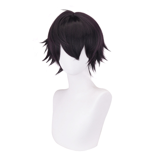 虚拟偶像主播vTuber彩虹社shoto新成员cos假发反翘黑紫色大头皮