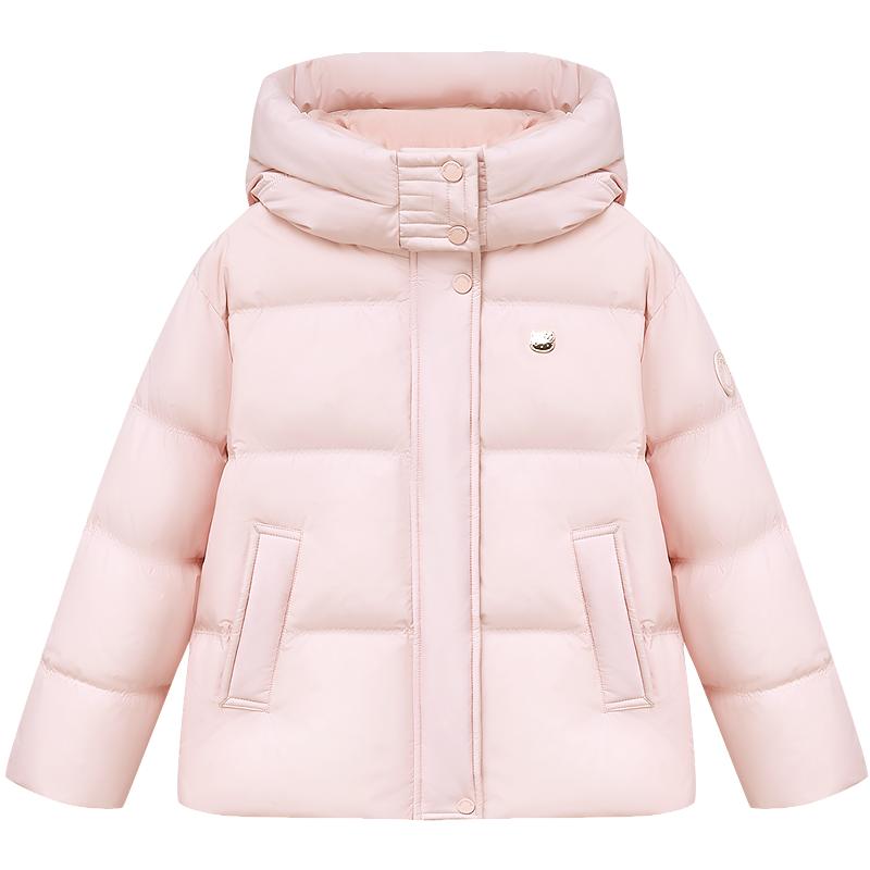 【Hello Kitty联名】波司登儿童羽绒服女四防连帽羽绒千金风外套