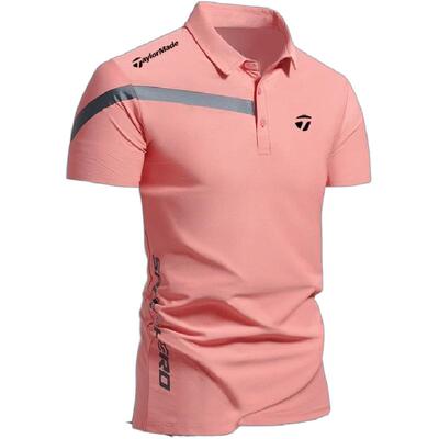 Taylormade泰勒梅男装高尔夫运动polo衫夏季户外运动冰丝短袖T恤