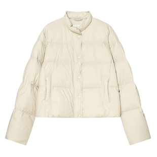 COVERINS轻暖白鹅绒羽绒服女短款小立领CC34508050