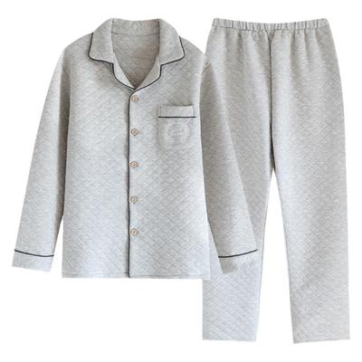 加厚空气棉纯棉睡衣男士无印风