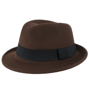 老人帽春秋高档礼帽男老头帽子爷爷绅士帽中年男帽爸爸款上海滩帽