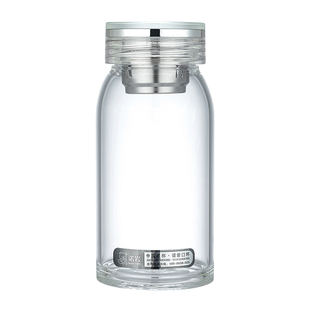 诺岩新款加厚大肚玻璃杯透明单层水杯高硼硅玻璃大容量茶杯大肚杯