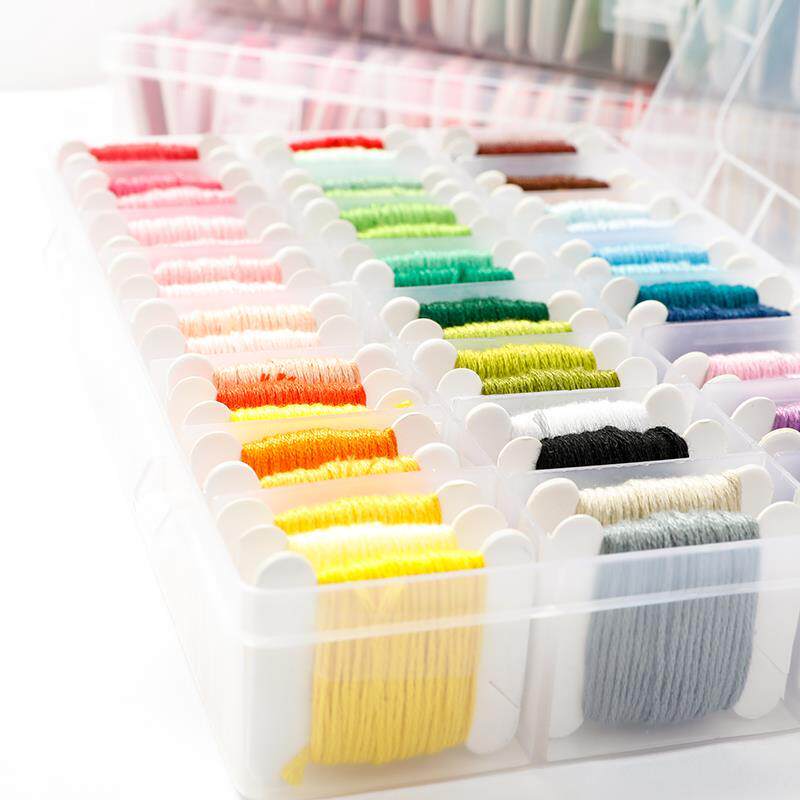 50色盒装套装绣线绣花线25号刺绣线十字绣线diy编织彩色棉线包邮