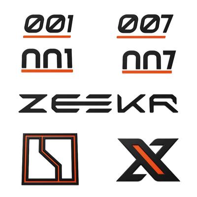 极氪007GT7X001009尾标黑化车标