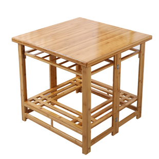 湖南烤火架家用正方形取暖桌全套冬季可折叠饭桌实木炕桌烤火桌子